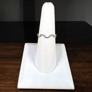 Silver Wavy Ring 925 Sterling Silver, Stacking Ring